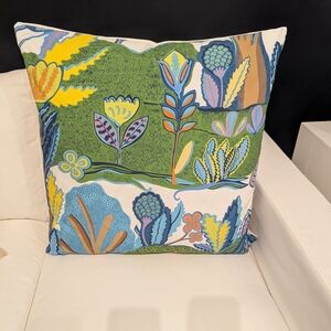 Floral Patterned Accent Pillow